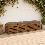 Cuscini per sedile a 4 pezzi SOEST 4 pz 100% Poliestere Tortora 945228