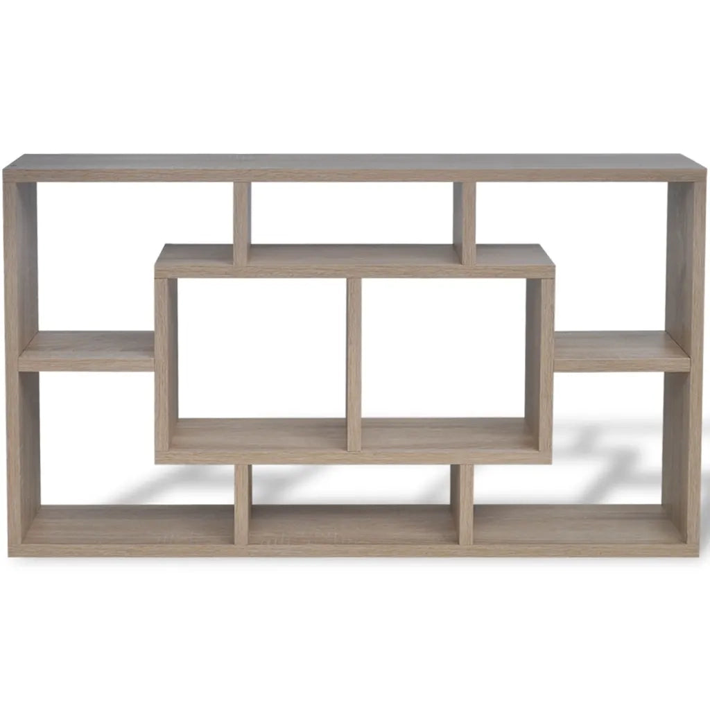 Espositore da Parete Pensile 8 Scomparti Color Rovere 242549
