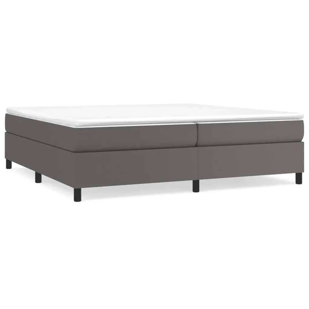 Struttura Letto a Rete a Molle Grigio 200x200 cm in Similpelle