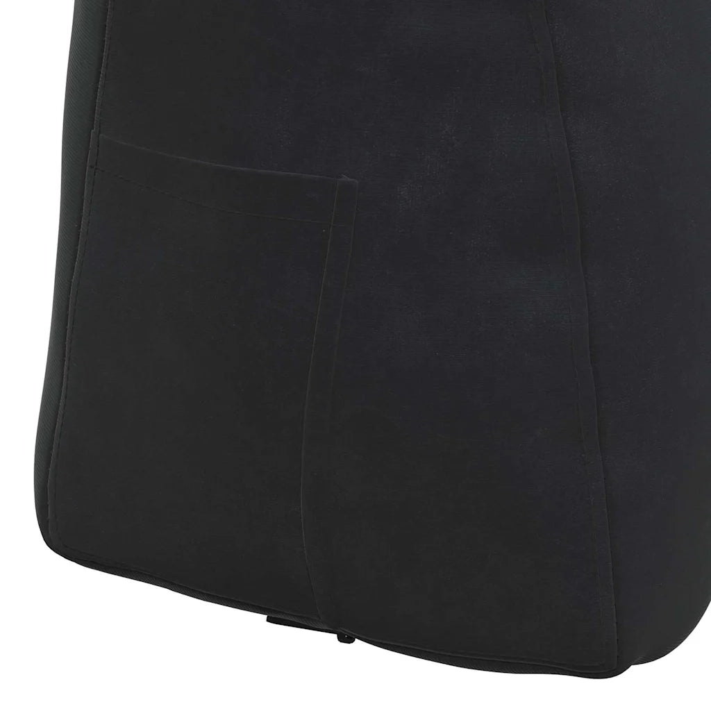 Cuscino per Schiena Nero 45 x 24 x 50 cm Velluto 42014377