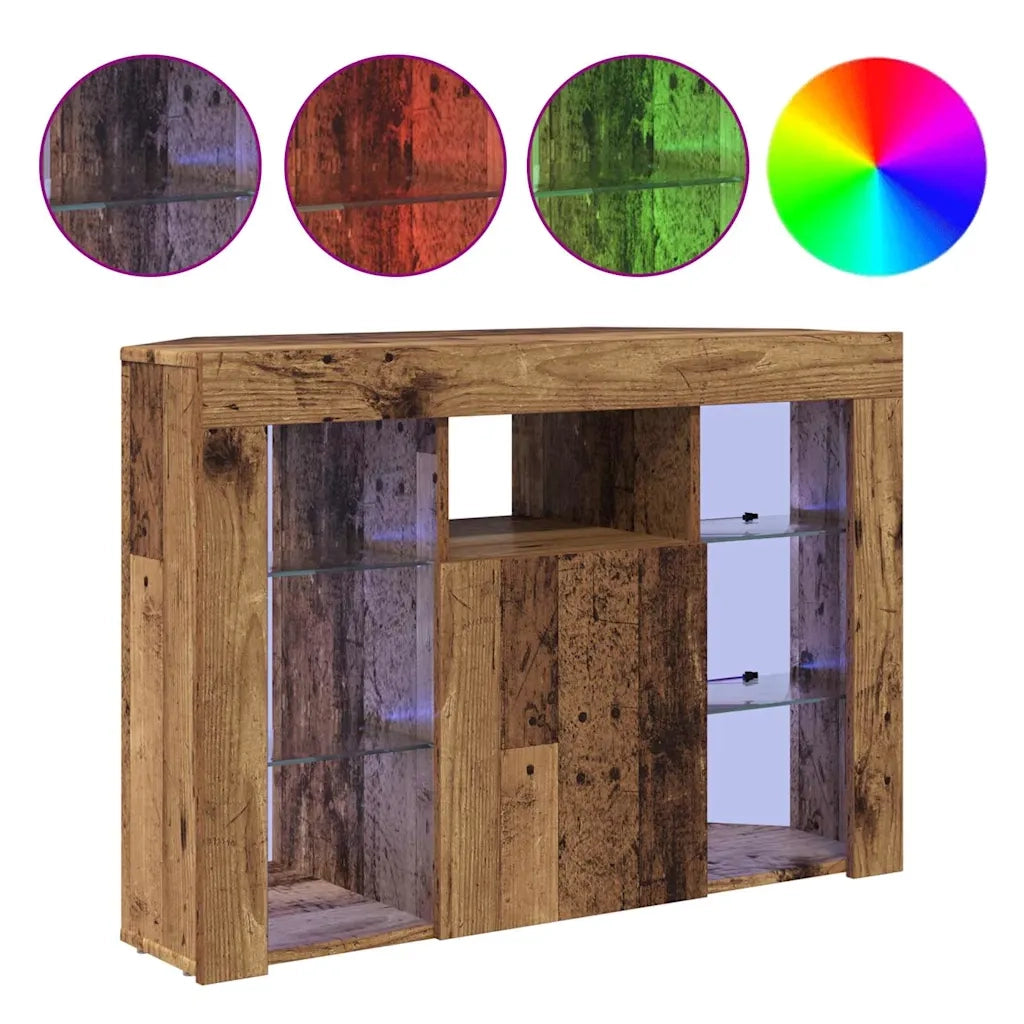Mobile TV LED Angolare Legno vecchio 100x40x68cm