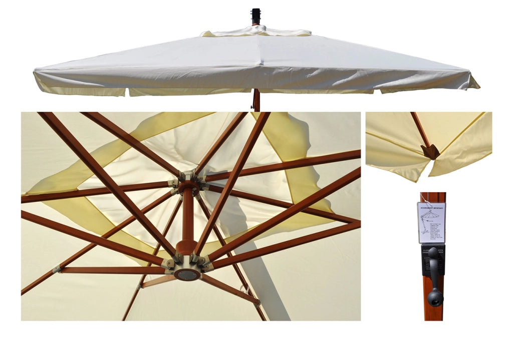 Ombrellone da giardino a braccio decentrato 3x4 mod. Bahamas OD13BAPL