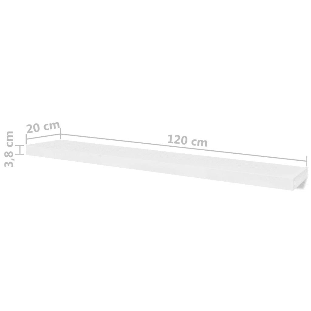 Mensole a Parete 4 pz Bianco 120 cm 276000