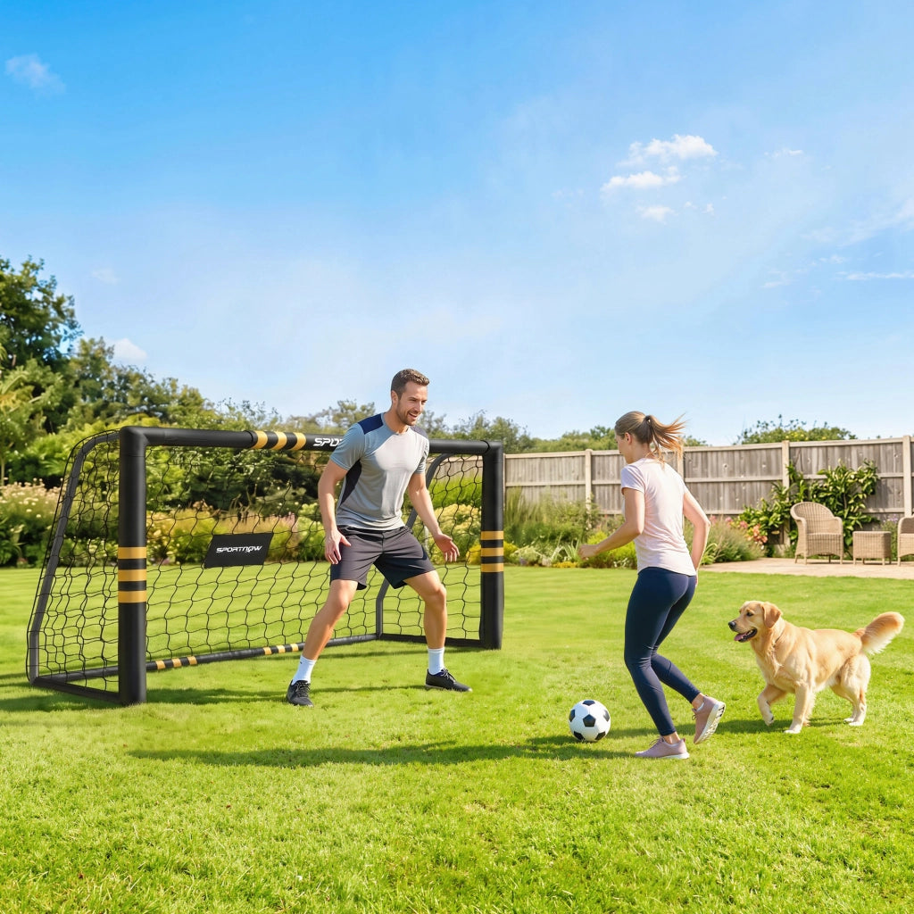 But de Football avec Mousse de Protection 1,8 x 1,2 m Jaune
