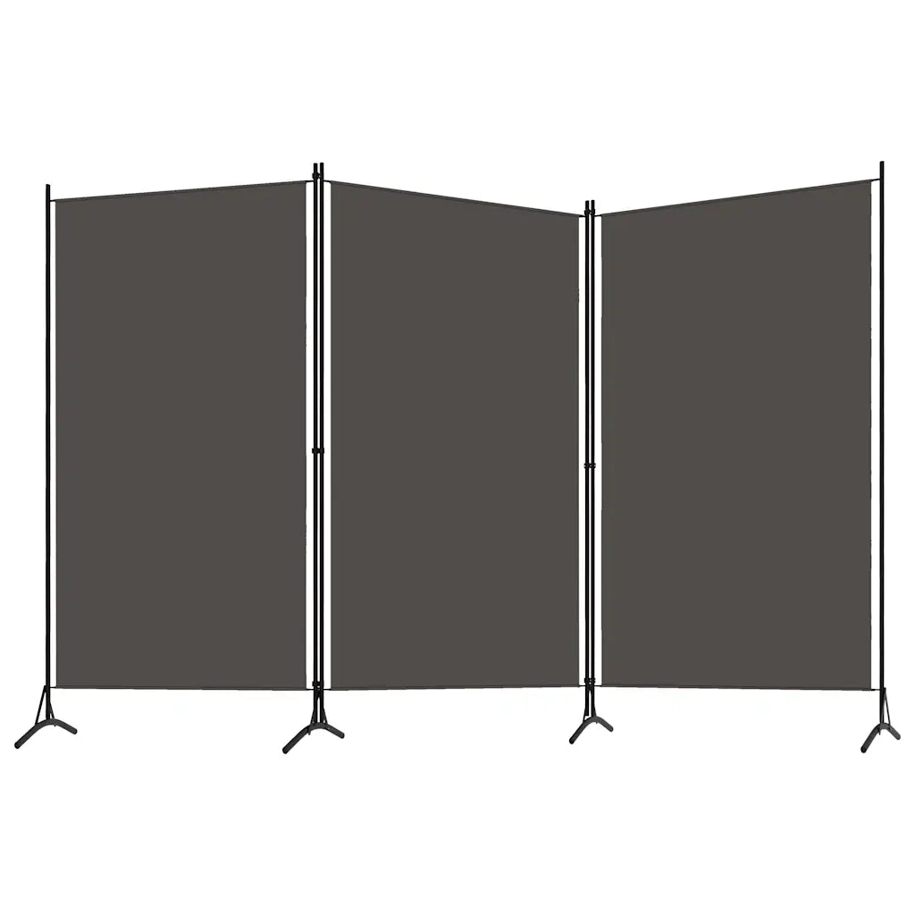 Paravento a 3 Pannelli Antracite 260x180 cm 320733