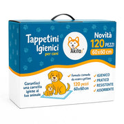 Akitaink Tappetini igienici per cani 60x60 Traverse Assorbenti