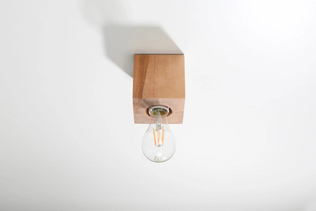 Spot da soffitto ARIZ legno chiaro E27 Sollux SL0675