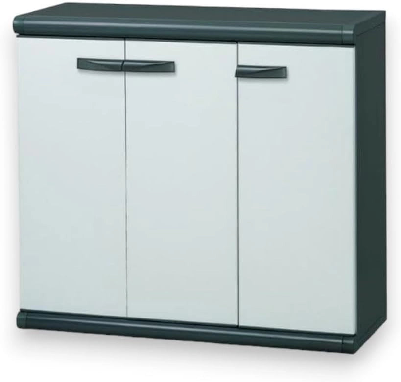 ARMADIO BASSO PER RACCOLTA DIFFERENZIATA 3 ANTE 'SCIK' cm 93,6x39x86h  GAROFALO