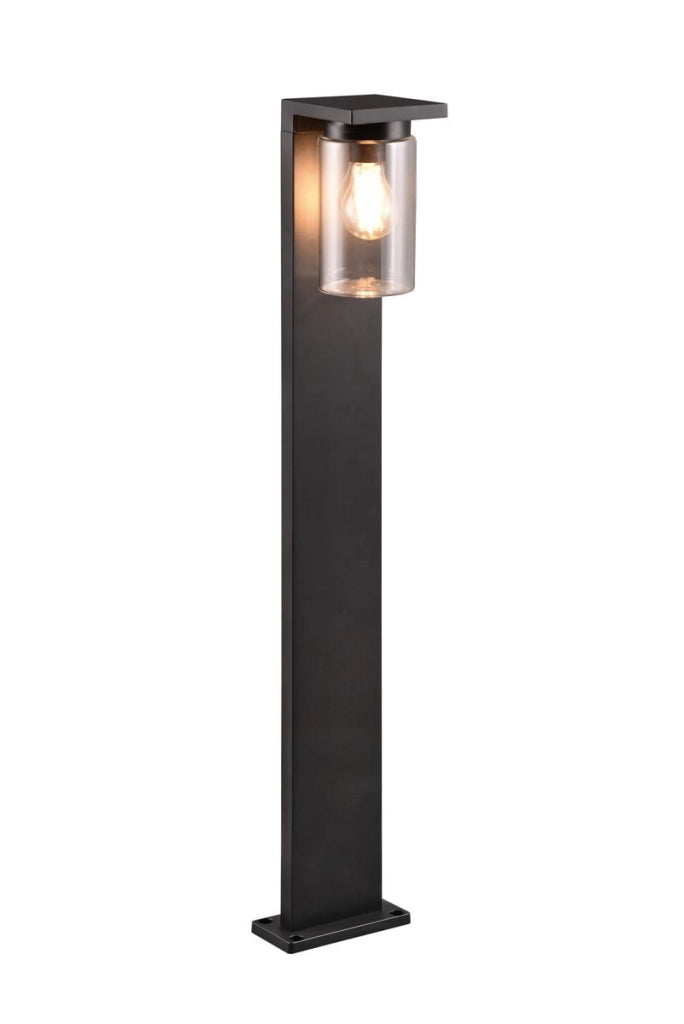 Lampione da giardino ARDILA con crepuscolare nero Trio