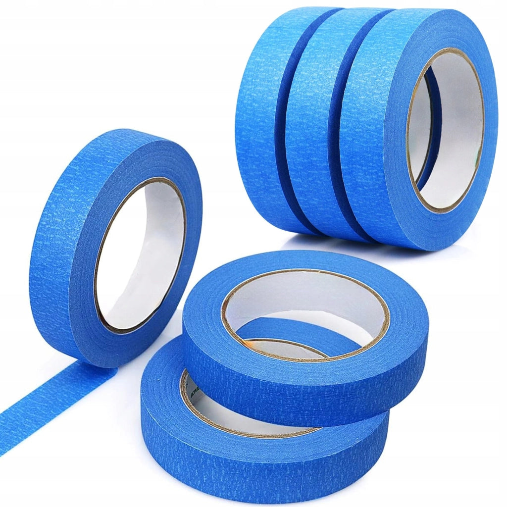 Set di Pennelli Sintetici + Nastro Adesivo Blu 40 mm x 50 m – Finitura Senza Striature | Per Pareti e Mobili