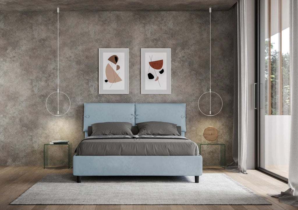 Letto Matrimoniale 160x210 cm Senza Rete Sleeper Azzurro
