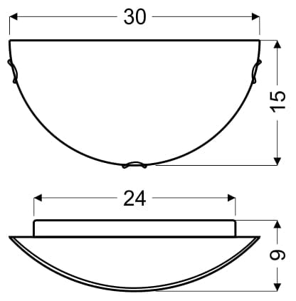 Plafoniera Candellux DUNA 11-38688 ottone bianco E27 30cm
