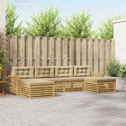 Set di divani da esterno 6 pz Bianco e Beige 3390933