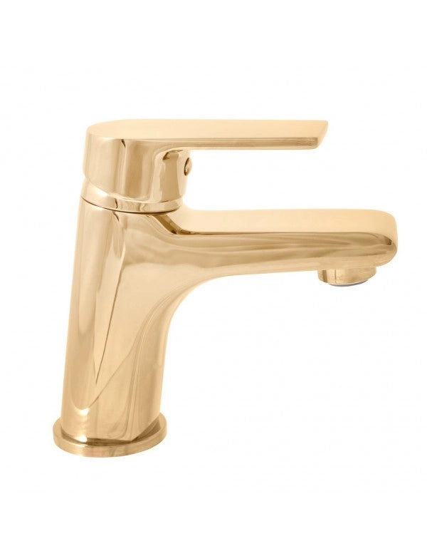 Miscelatore lavabo COLORADO in ottone dorato senza sifone