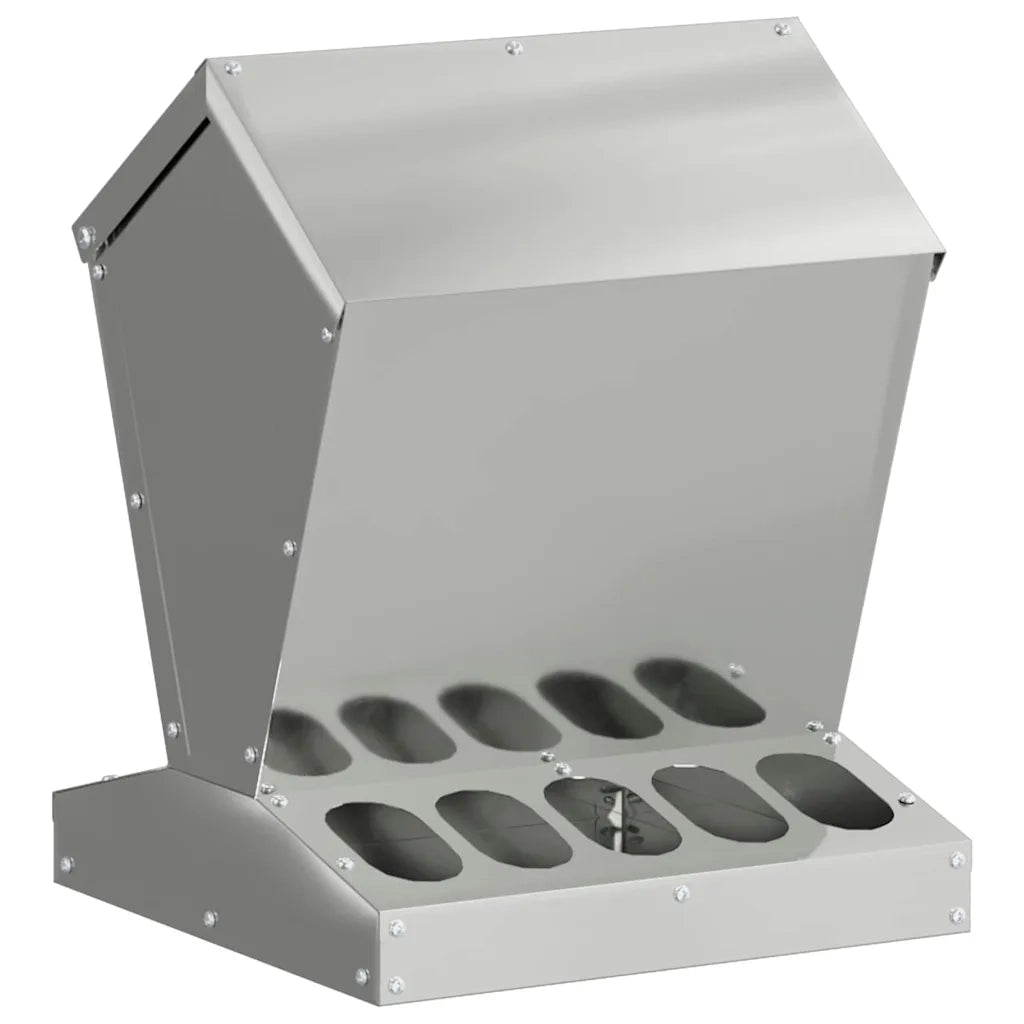 Feeder per pollo Argento 30 x 30 x 39 cm Acciaio zincato 874683
