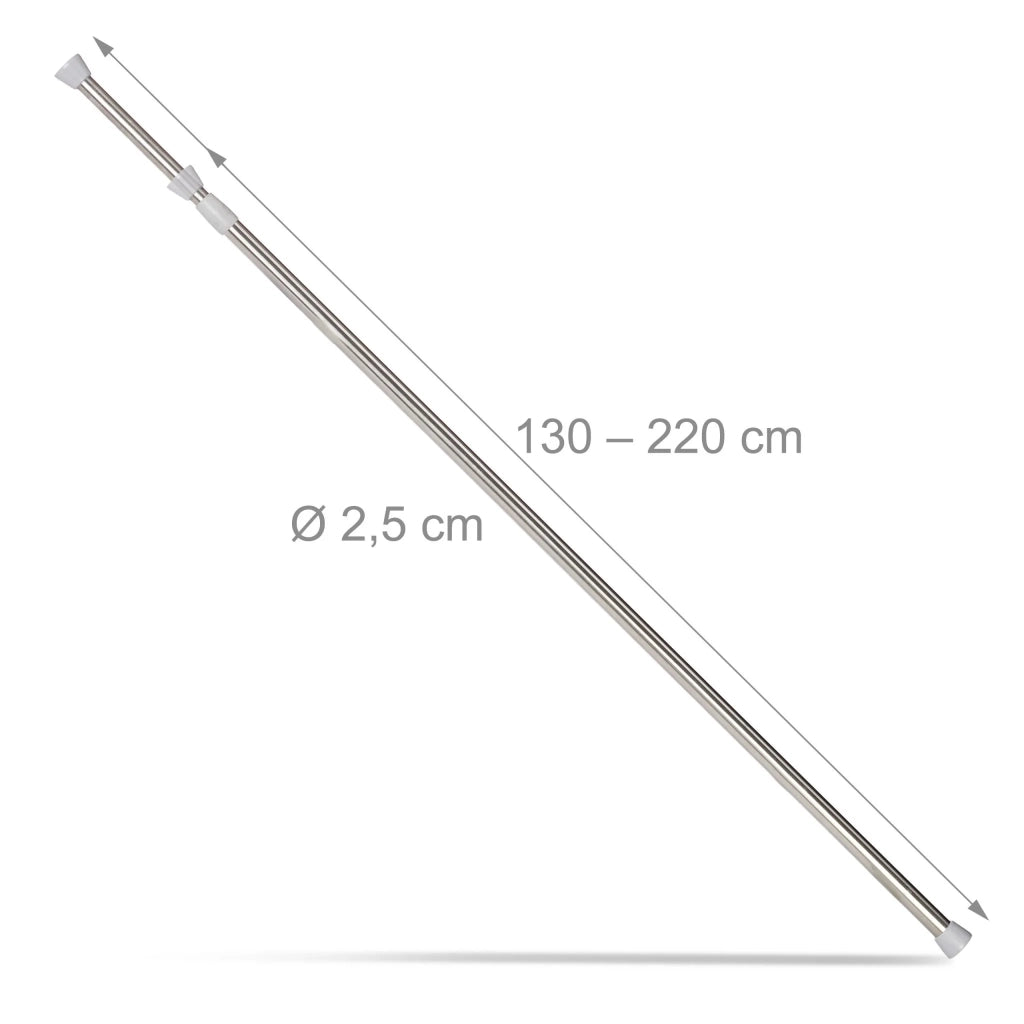 Asta telescopica multiuso salotto corridoio 66 x 110 cm facile installazione in acciaio inox argentato 13_0004403