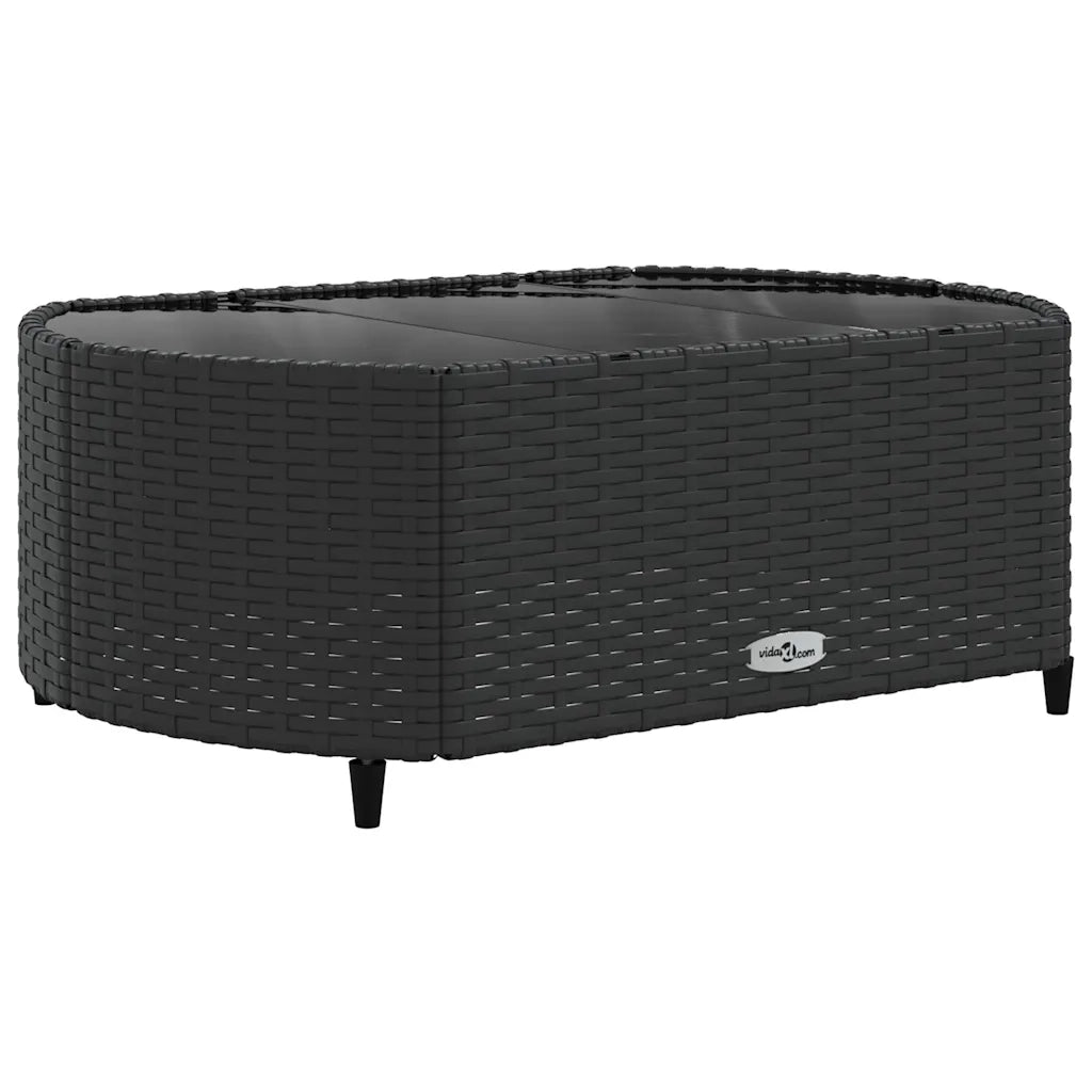 Set Divani da Giardino 5 pz con Cuscini in Polyrattan Nero