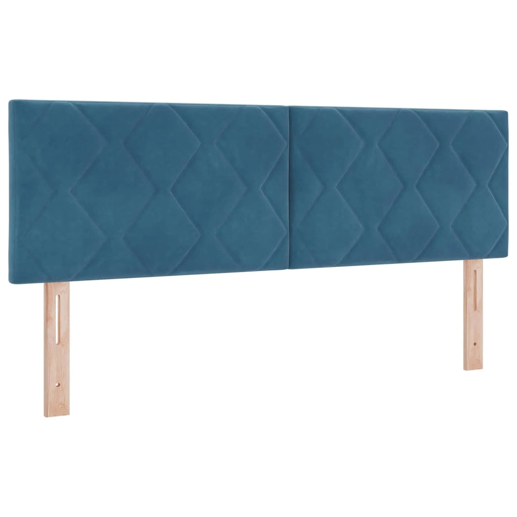 Letto con Box Spring, Materasso e LED Blu 140 x 200 cm Velluto 3452202