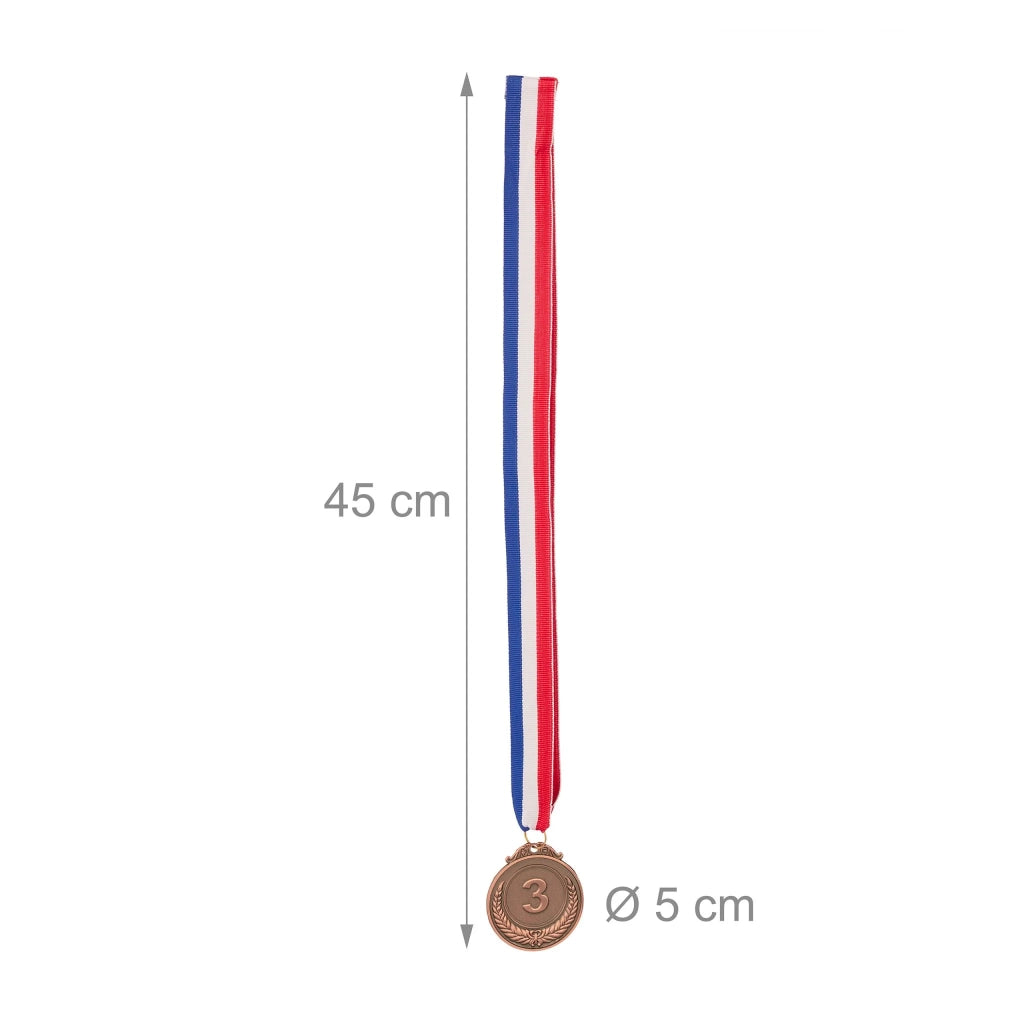 Lotto di 3 medaglie di ricompensa per bambini competizioni sportive 7 x 7 cm in metallo dorato 13_0013472