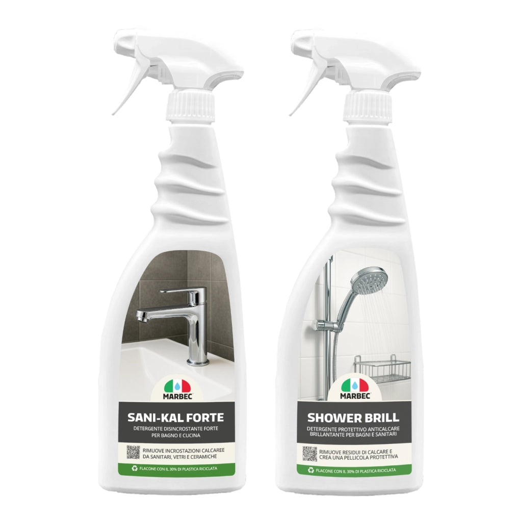 KIT MANUTENZIONE BAGNO - Kit Pulizia Bagno Completo, Anticalcare e Igienizzante, Accessori Inclusi