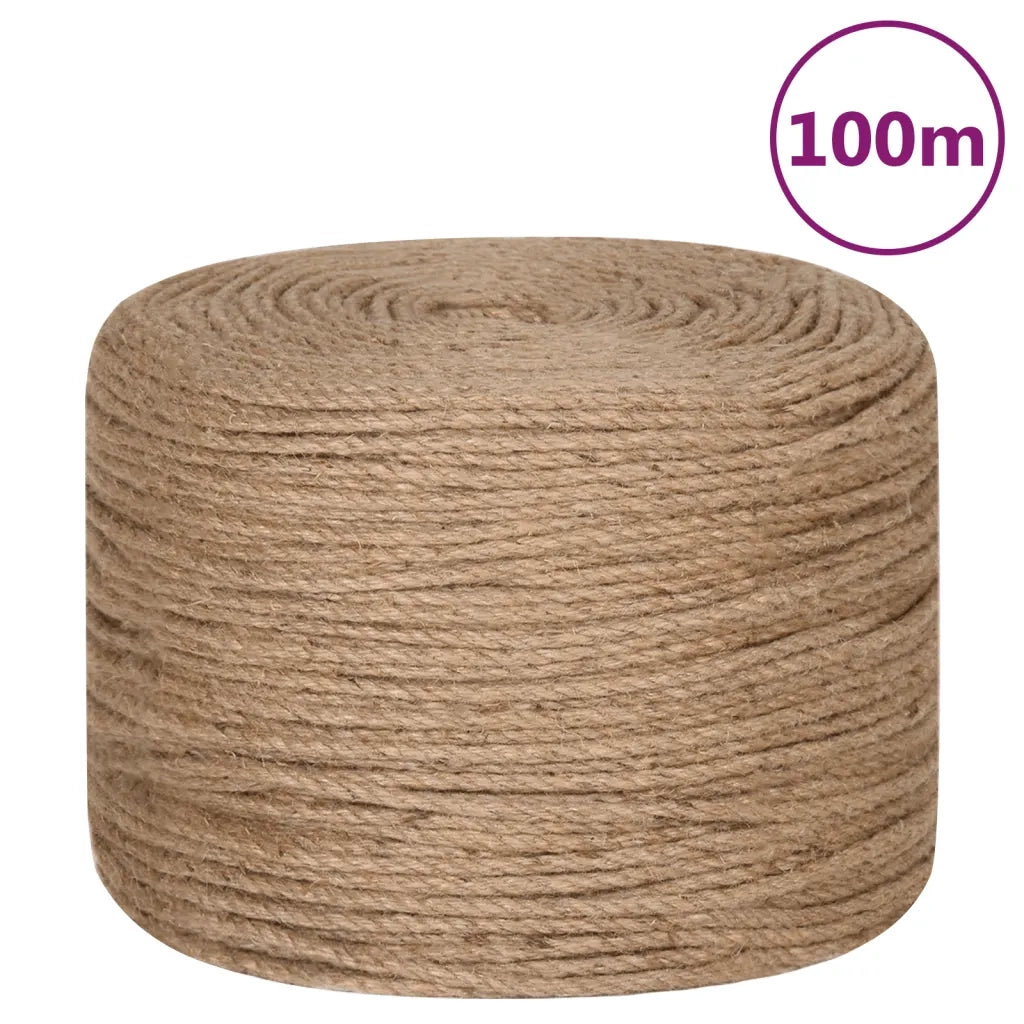 Corda in Juta Lunga 100 m Spessa 8 mm 153745