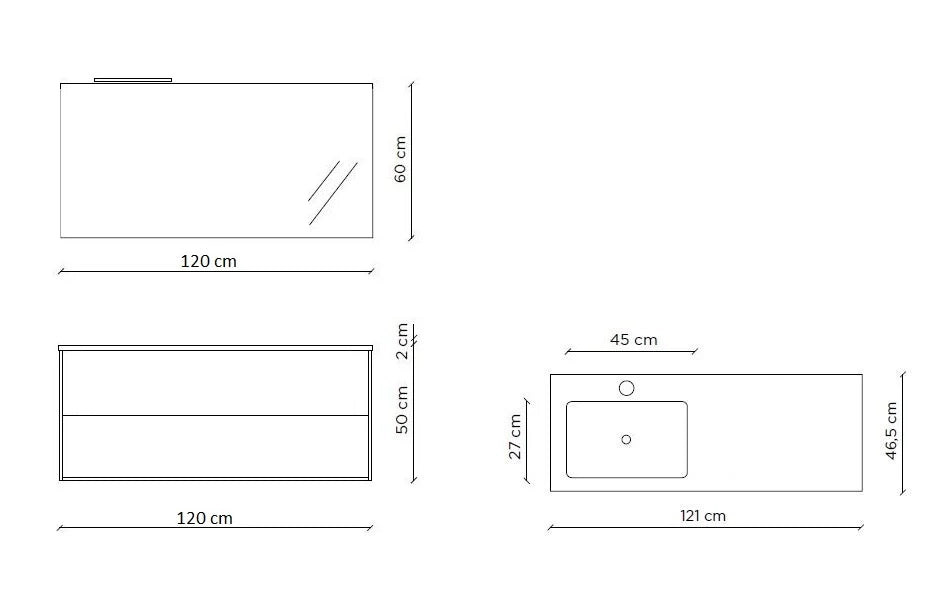 Composizione vasca SX 4 pezzi IGEA avana