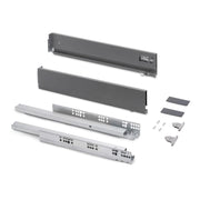 Cassetto esterno Vertex con regolazione 3D altezza 131mm, 40kg, profondità 550mm, Acciaio, Verniciato bianco