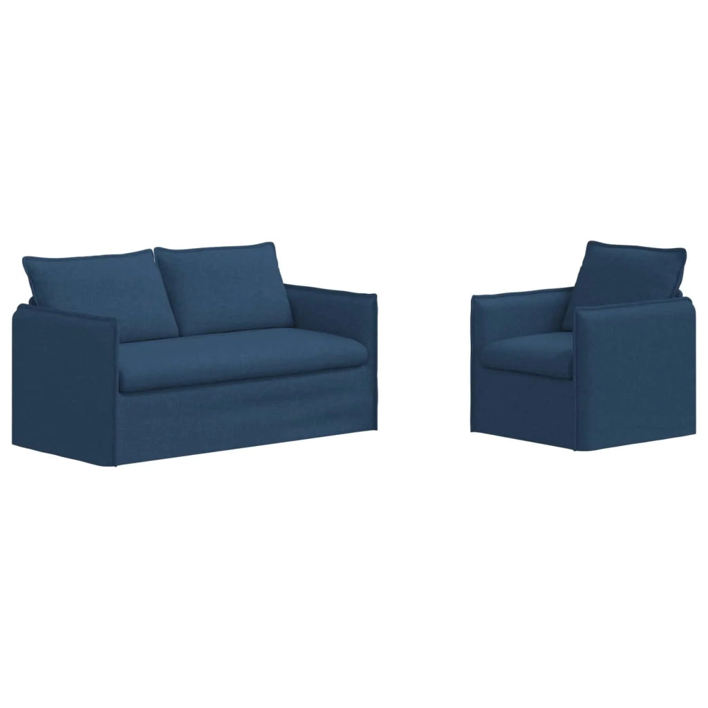 Set di divani 2 pcs Blu 156 x 82 x 85 cm Tessuto 3407573