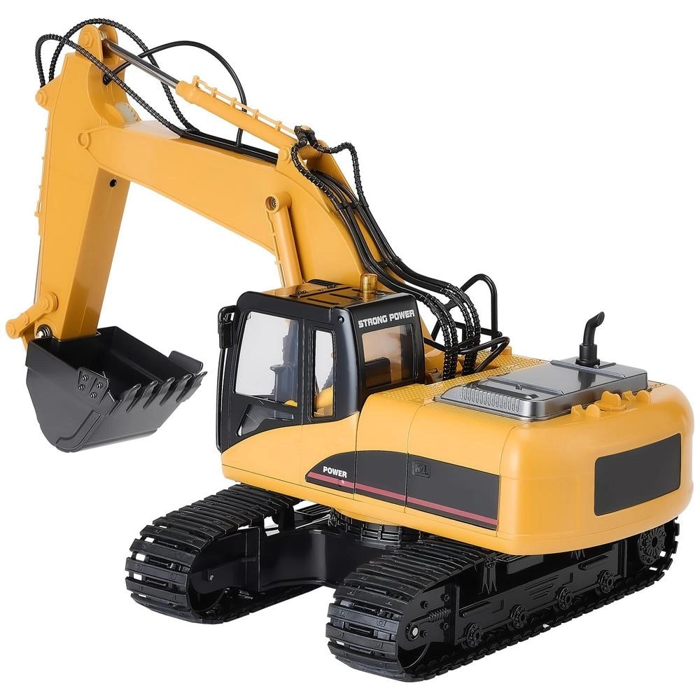 Escavatore Telecomandato 15 Canali Pala Metallo Scala 1:14 Luci Suoni Costruzione Bambini RC