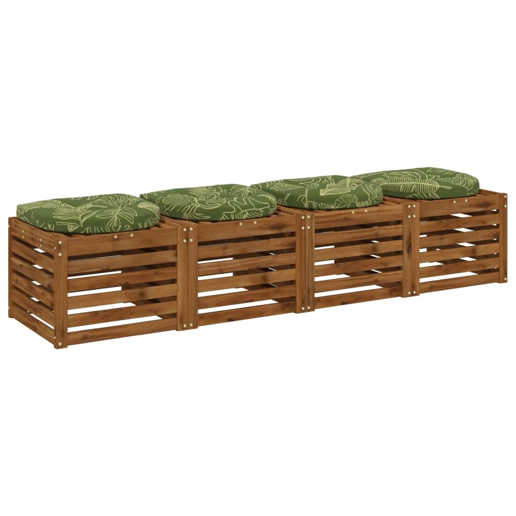 Cuscini per Sedia in 4 Pezzi 4 pz 100% Poliestere 945332