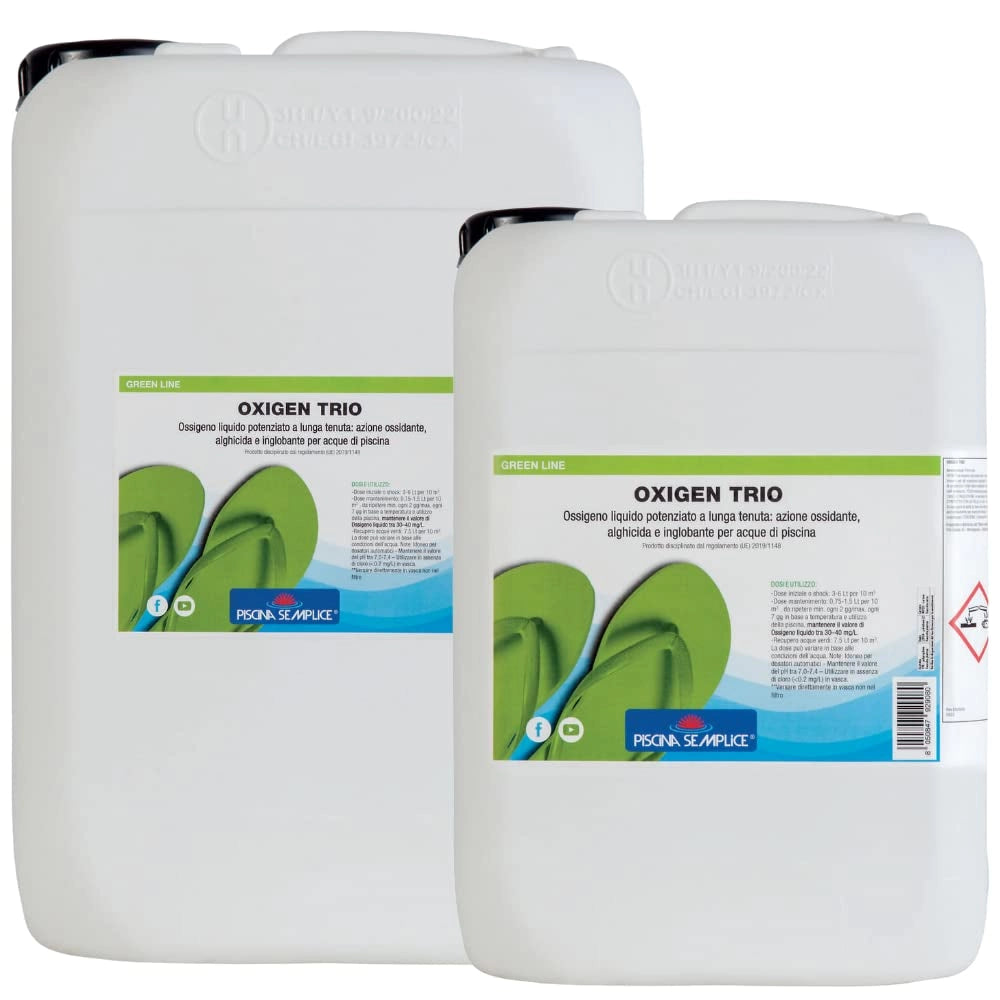 Ossigeno Attivo Trio per Piscina Liquido Kg 10 Piscina Semplice