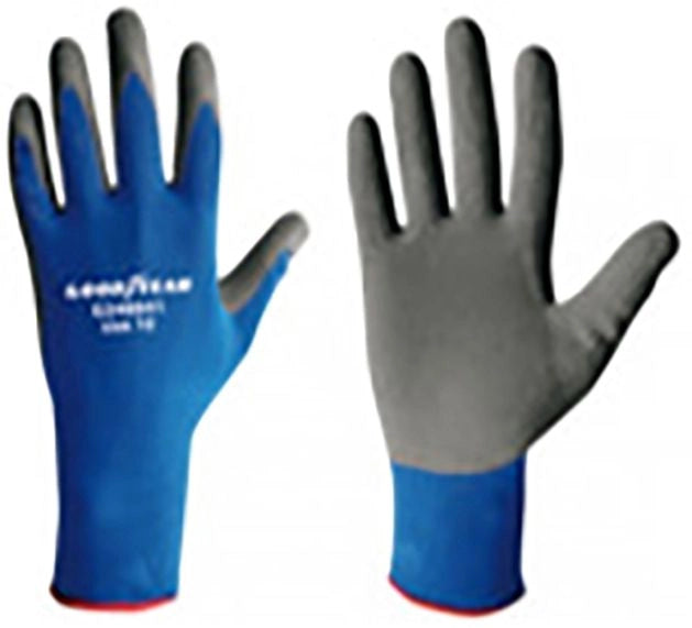 Goodyear â€“ Guanti in lattice e nylon tg.9, protezione e grip per lavorazioni tecniche e manuali