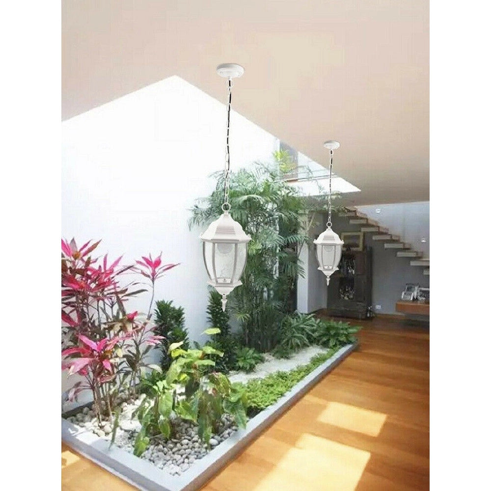 Trade Shop - Lanterna A Sospensione Da Soffitto Con Catena Lampada Giardino Attacco E27 Es40 -