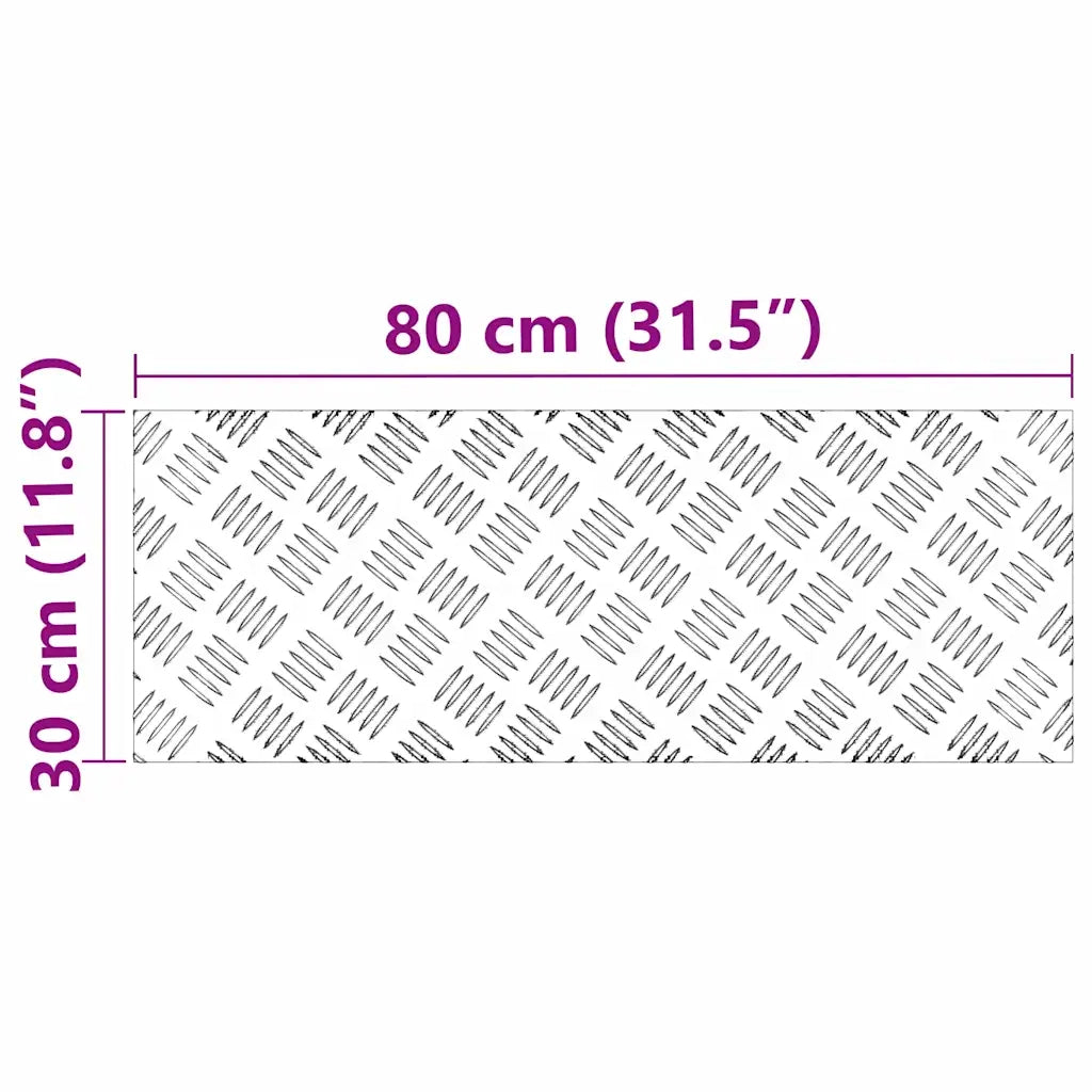 Gradini per Scale 4 pcs Argento 80 x 30 cm Alluminio 4104304