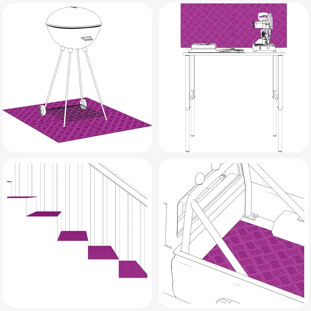 Gradini per Scale 2 pcs Argento 100 x 40 cm Alluminio 4104339