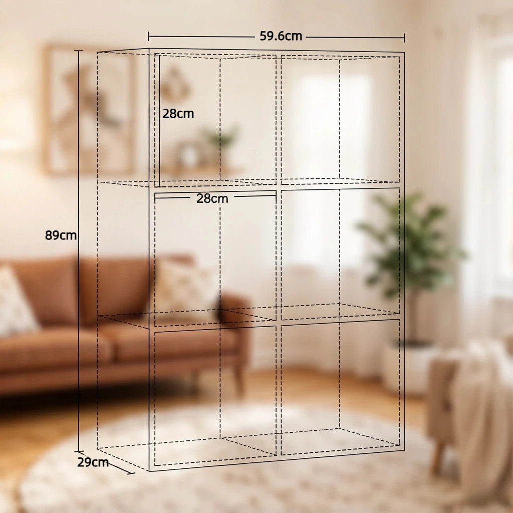 LIBRERIA A CUBI 59,6 x 89 x 29 cm Rovere