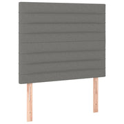 Testiera | Testata Grigio Scuro 100x5x118/128 cm Tessuto