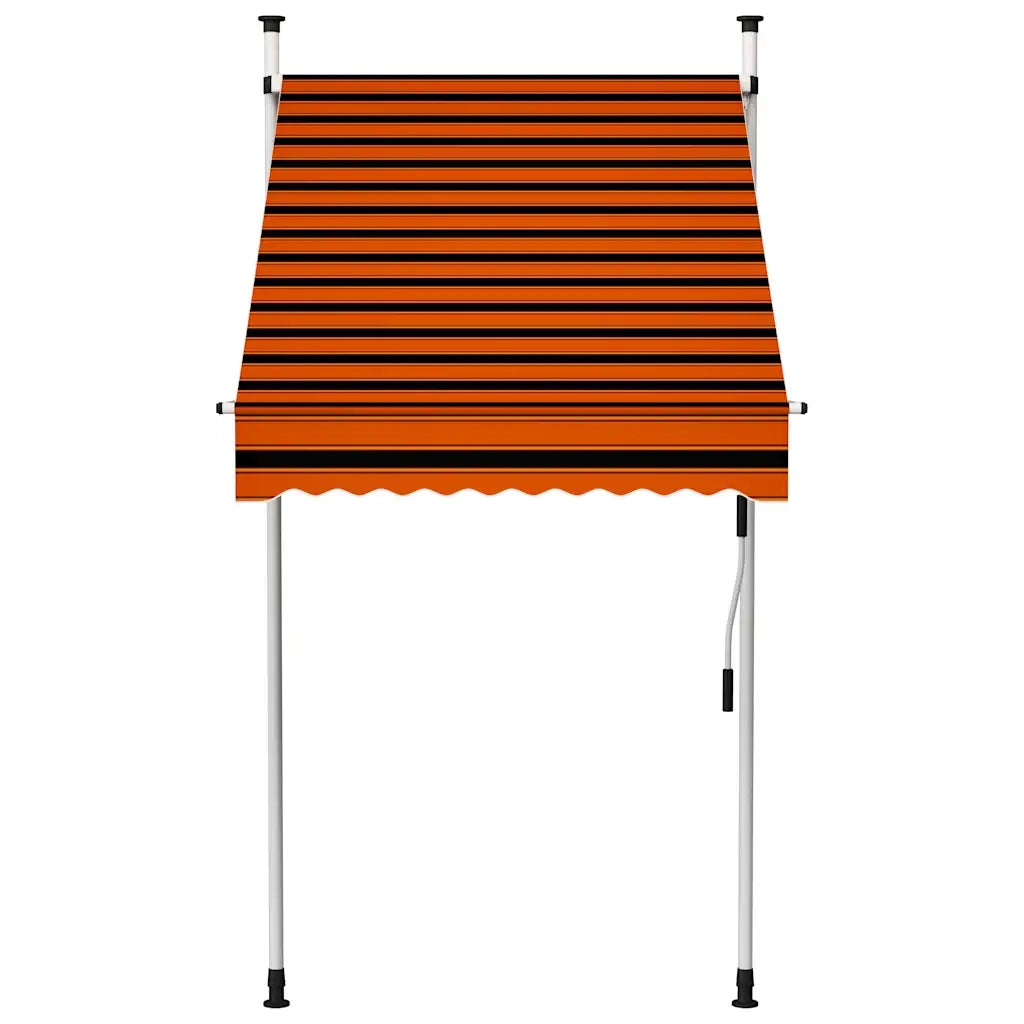 Tenda da Sole Retrattile Manuale 100 cm Arancione e Marrone 145834