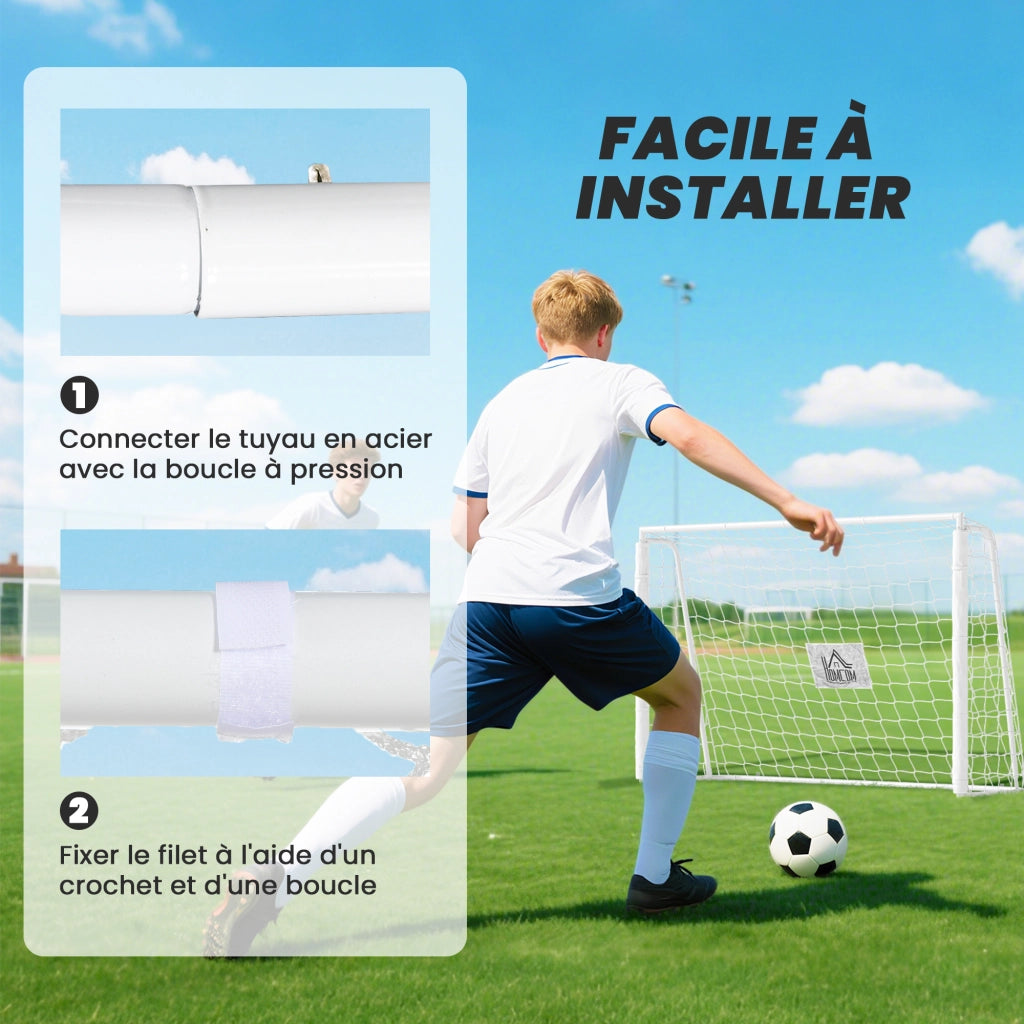 Porta da calcio ¨C Minimal ¨C bianco 186x62x123 cm