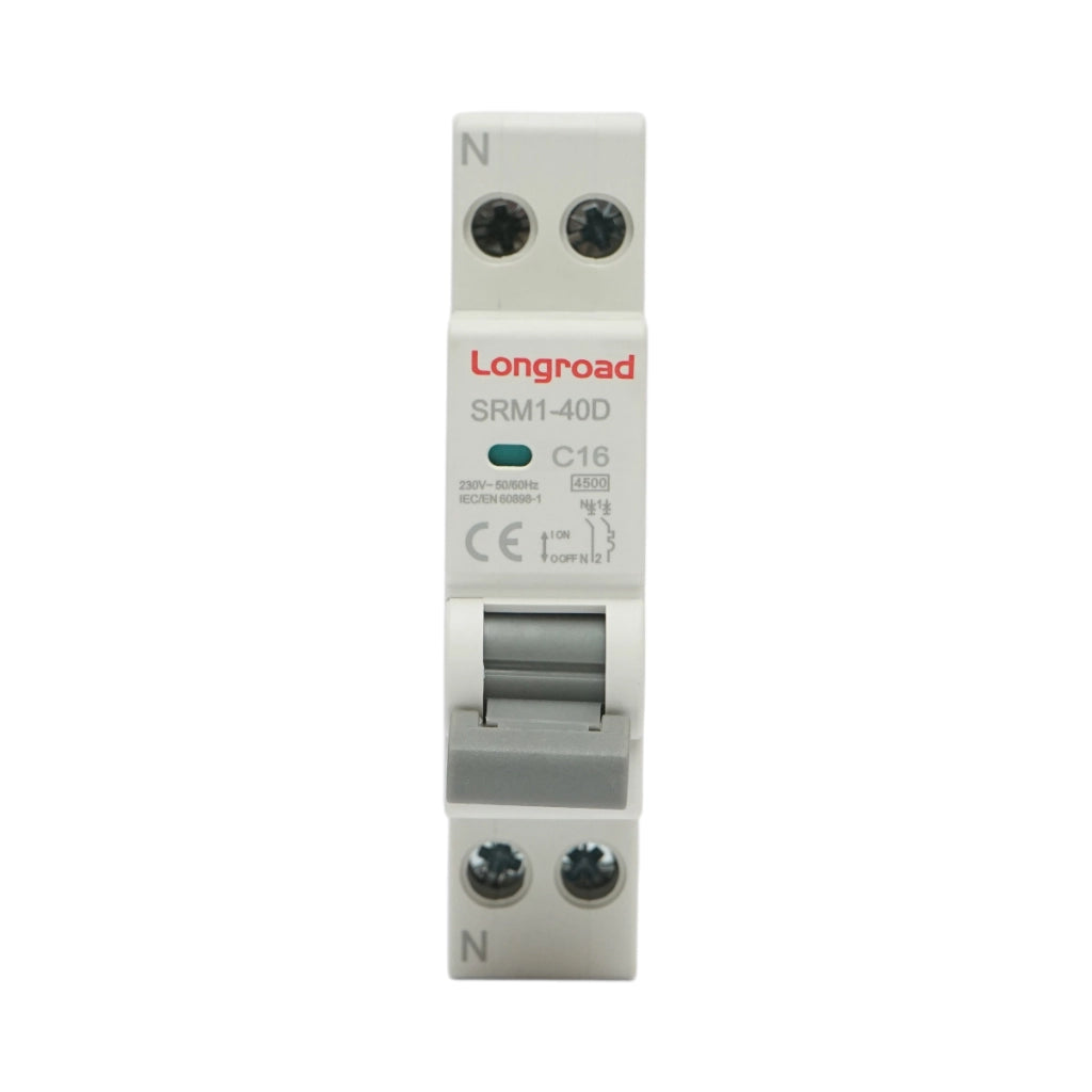Fusibile automatico bipolare 1P+N, 16A, 4,5kA Longroad