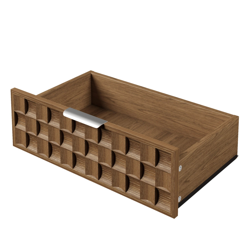 Sideboard 120x37x77 cm con 6 cassetti; effetto rovere; MDF