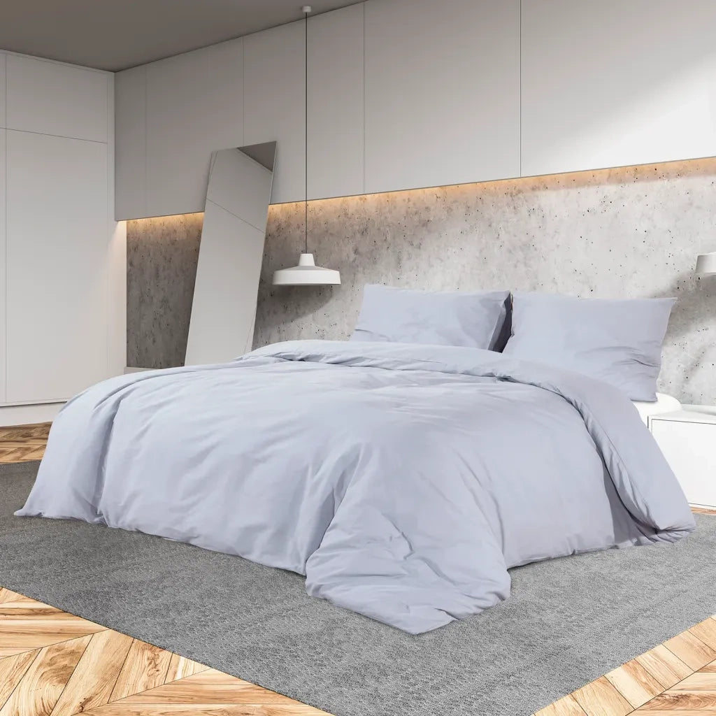 Set Copripiumino Grigio 220x240 cm in Cotone 136099