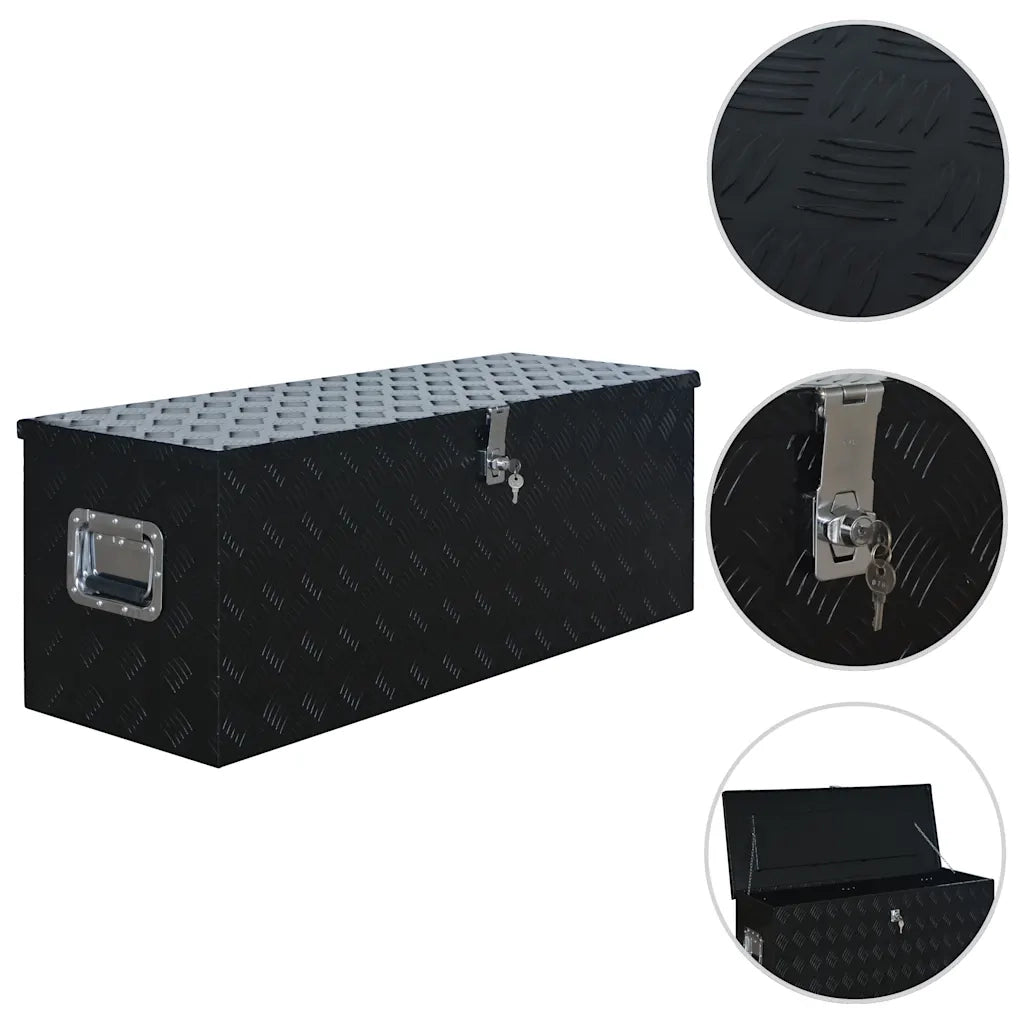 Scatola in Alluminio 1085x370x400 mm Nera 144846