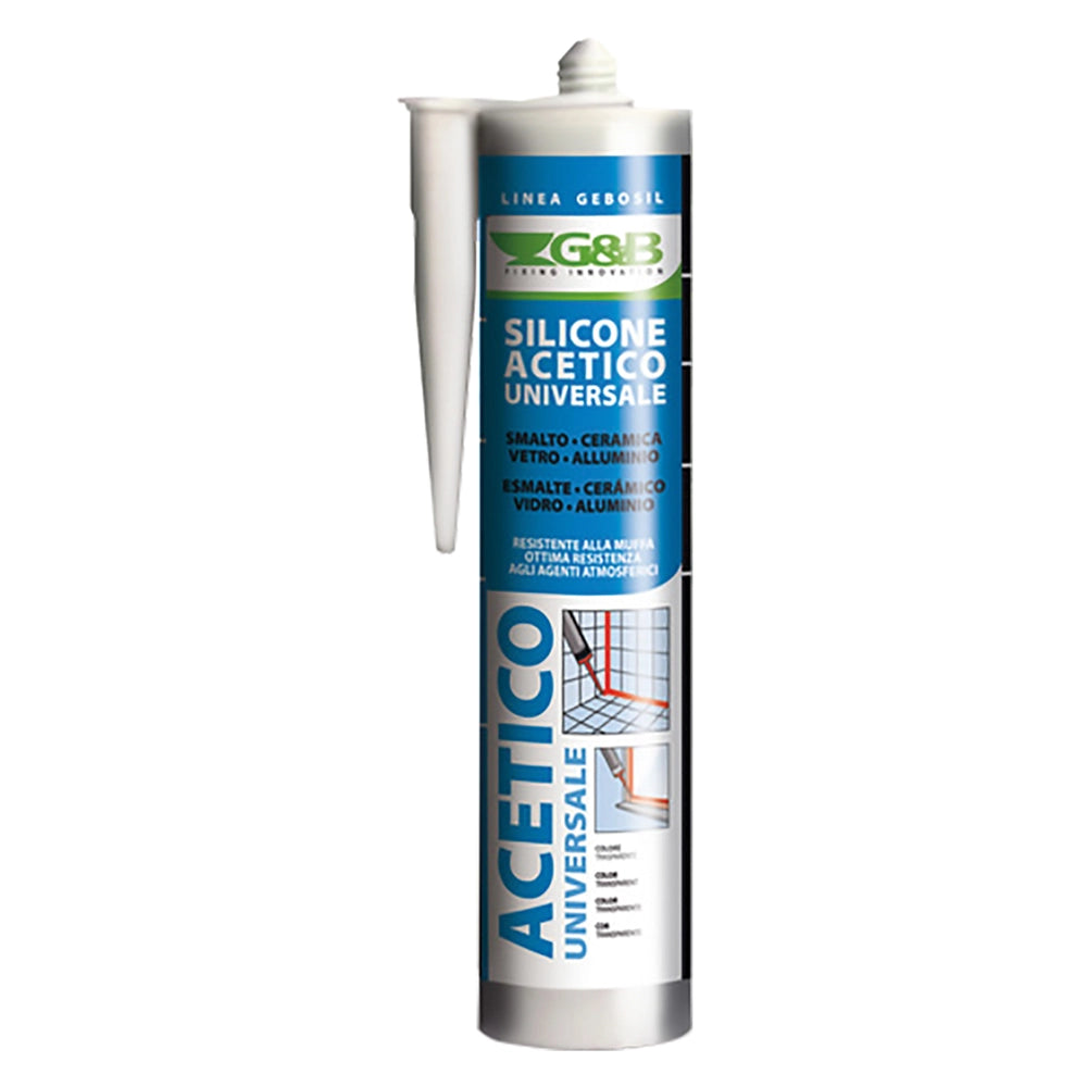 SILICONE ACETICO UNIVERSALE 'GEBOSIL' avorio ml 280  - G&B