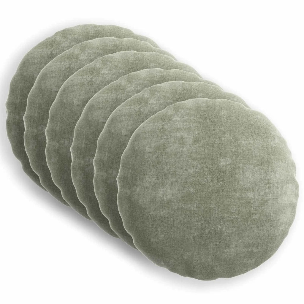 Federa 6 pz HEERLEN Verde Ø 50 cm Tessuto Chenille 922640