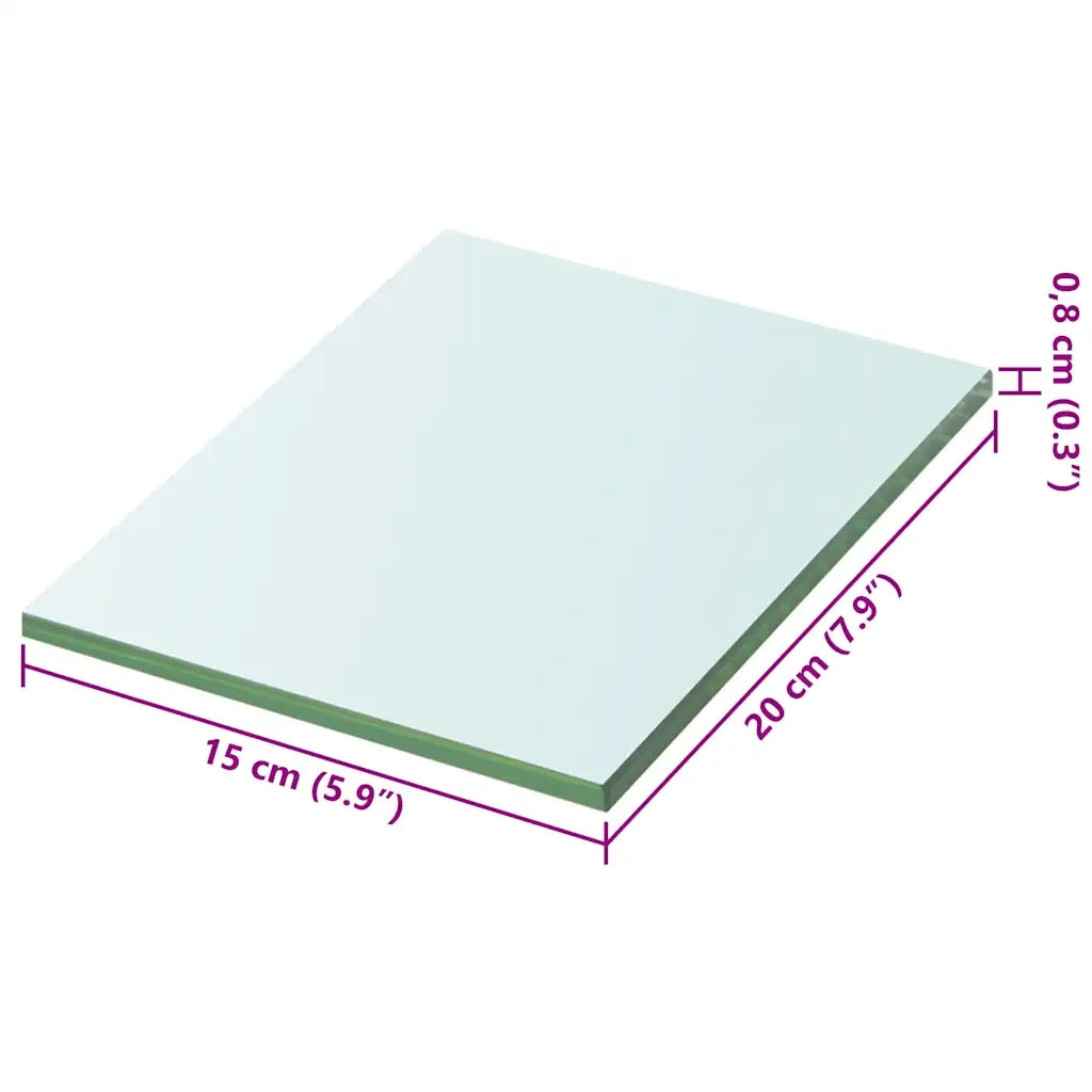 Mensola | Ripiano | Scaffale in Vetro Trasparente 20x15 cm