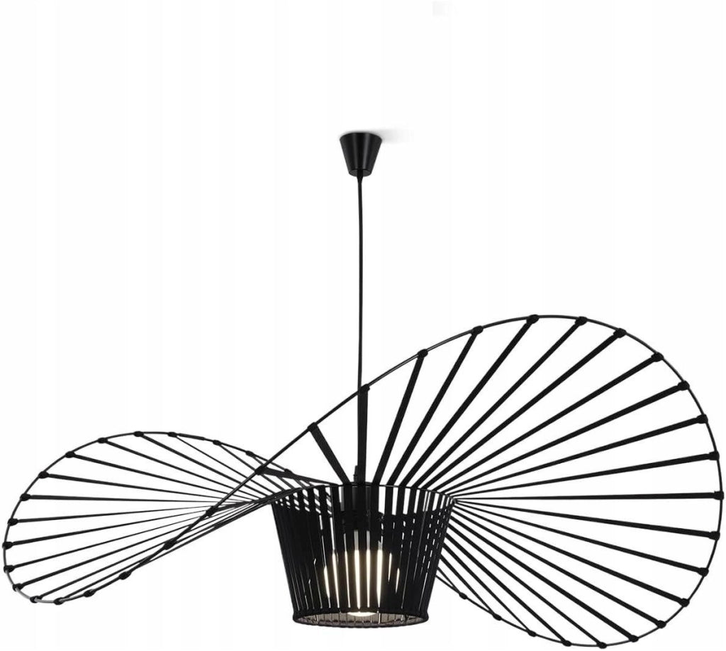 ZMH Lampada a Sospensione Moderna a LED Nero E27 60 cm per Sala da Pranzo