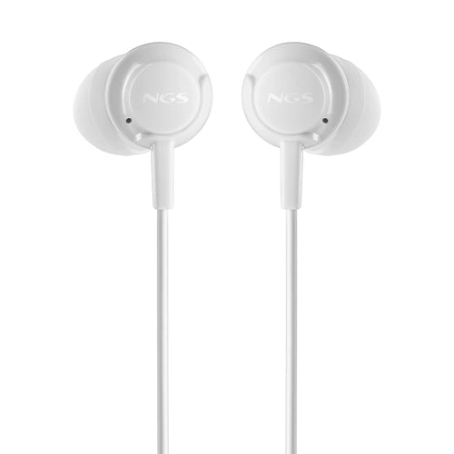 NGS CROSS STEP WHITE: Auricolari a bottone con microfono e controllo del volume. Pulsante multifunzi