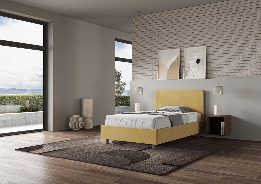 Letto 1 Piazza e Mezzo 110x210 cm Senza Rete Adele Ocra