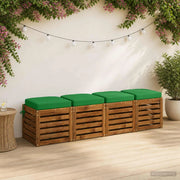 Cuscini per sedile a 4 pezzi SOEST 4 pz 100% Poliestere Verde 945206